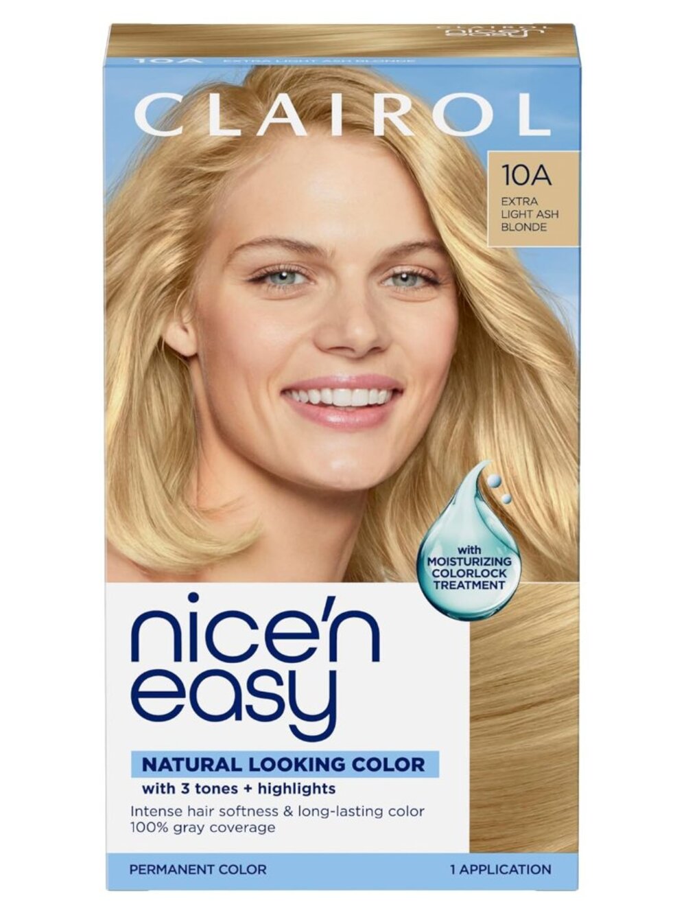 Rare Nice'n Easy 10A Extra Light Ash Blonde haircolor